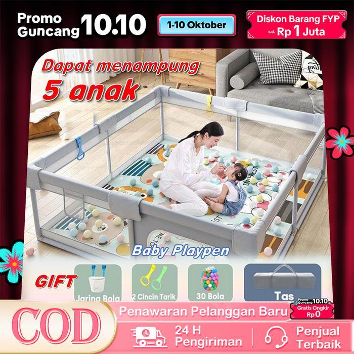 CodBliss Baby Pagar Bayi Bermain Pagar Mainan Anak Baby Playpen Pagar Bayi Mandi Bola Anak Playpen