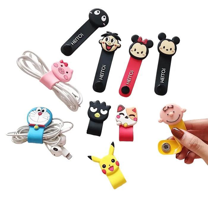 Cord Holder Cable Binder Klip 3D Penjepit Kabel / Pengikat Kabel Karakter Elastis AH066 - XOBOX