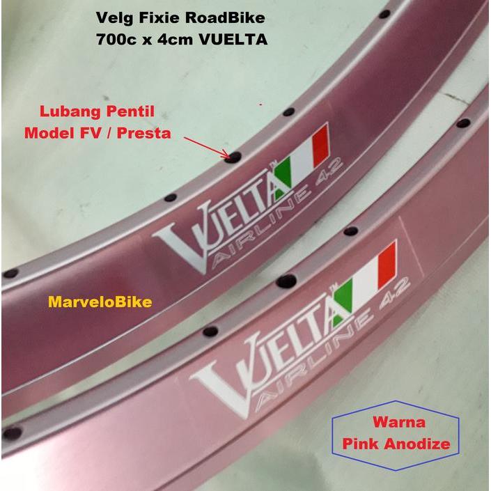 RIMS VELG SEPEDA FIXIE ROADBIKE 700C 4CM 32HOLE VUELTA