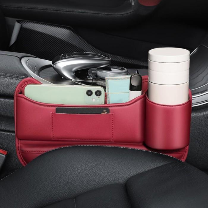 Car Seat Gap Organizer Scratch-Resistant Car Storage Box Universal Car Seat Gap Storage Box With Cup