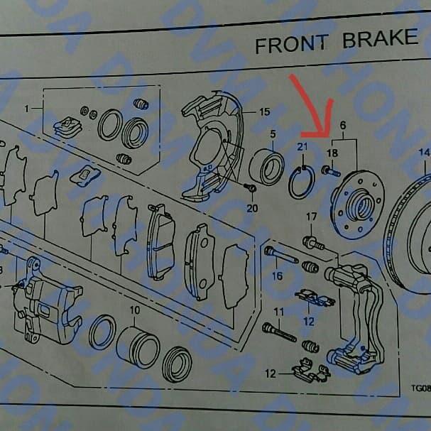 Baut Velg/Roda Brio/Jazz Ge/Mobilio Ori Original Asli