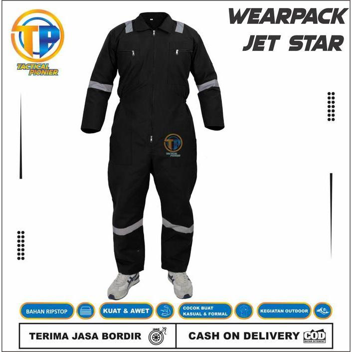 PROMO Wearpack Safety Terusan Termurah/Coverall Safety Scotlight/Baju Safety Abu Hitam Merah Navy