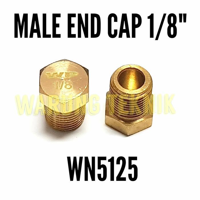 DOP DRAT LUAR KUNINGAN MALE END CAP 1/8"