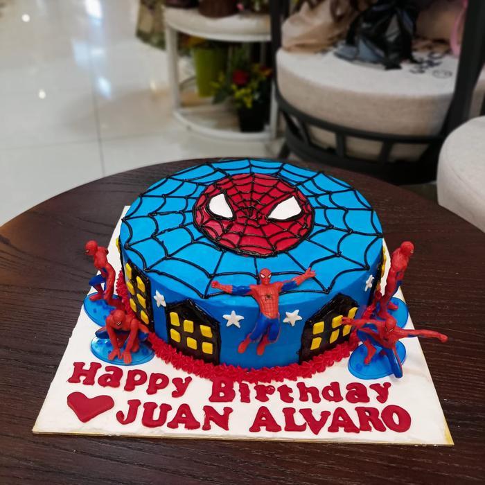 Cake ultah anak cake spiderman kue ultah cowo cake birthday bts
