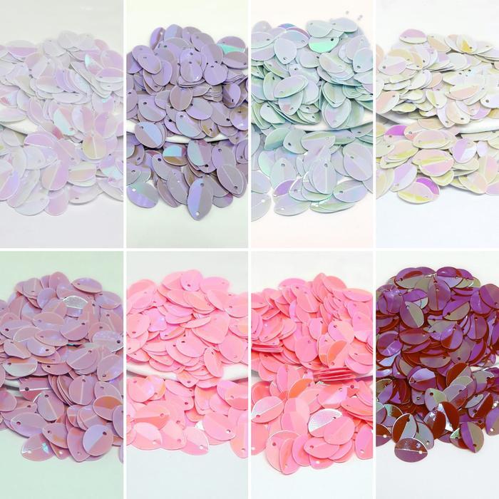 PAYET MANIK SEQUIN DAUN OVAL LIPAT BORCI / SEQUIN DAUN FOLDED 8X13