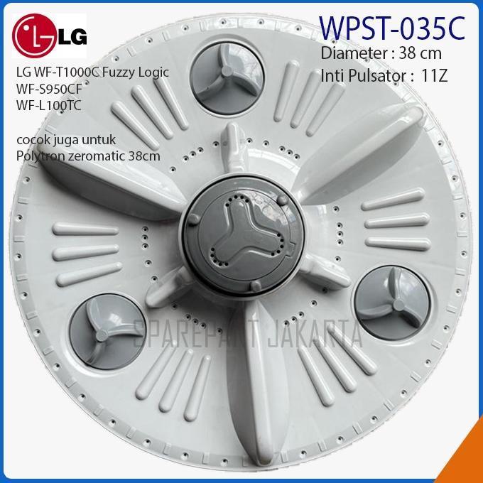 TERBARU SPAREPART - PULSATOR MESIN CUCI LG WF-T1000C FUZZY LOGIC WF-S950CF WF-L100TC 38CM GERIGI 11