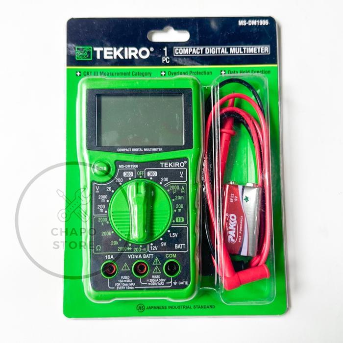 Tekiro multimeter avometer multitest digital compact digital multimeter