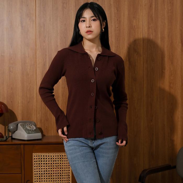 Terhemat Suetercloth - Julie Knit Top / Top Knit Wanita / Blouse Knit / Atasan Wanita Knit/Cardigan