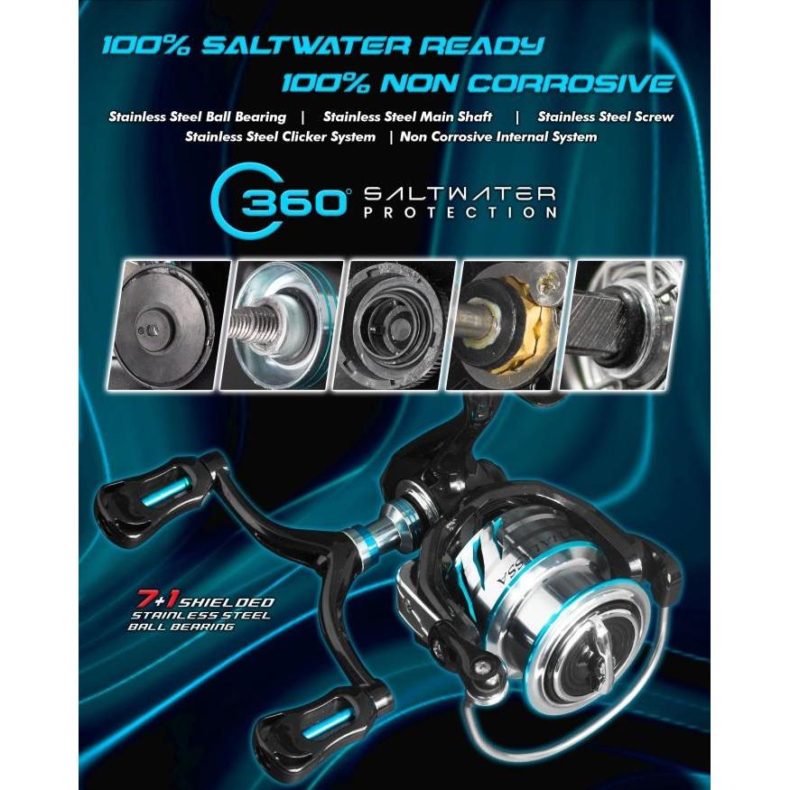 wkgw- Reel Spinning Saltwater - Daido Thalassa Sw 1000 2000 3000 Alat Laut