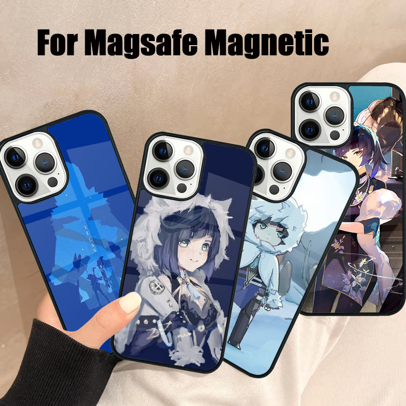 Genshin Impact Yelan Magsafe Phone Case For iPhone 17 Air 16e 15 14 13 12 11 Pro Max Plus Mirror