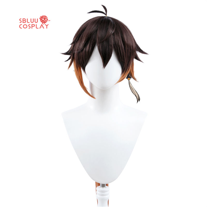 SBluuCosplay Genshin Impact Cosplay Zhongli Cosplay Wig