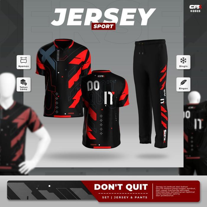 HOT DEALS Baju Kaos Jersey Sport Setelan Celana Olahraga Running Pria Training Trackpant Set Full