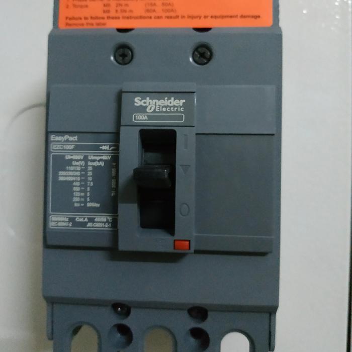 Mccb Schneider 100A/3P Ezc100F 3100 Mccb 100A 3P Schneider