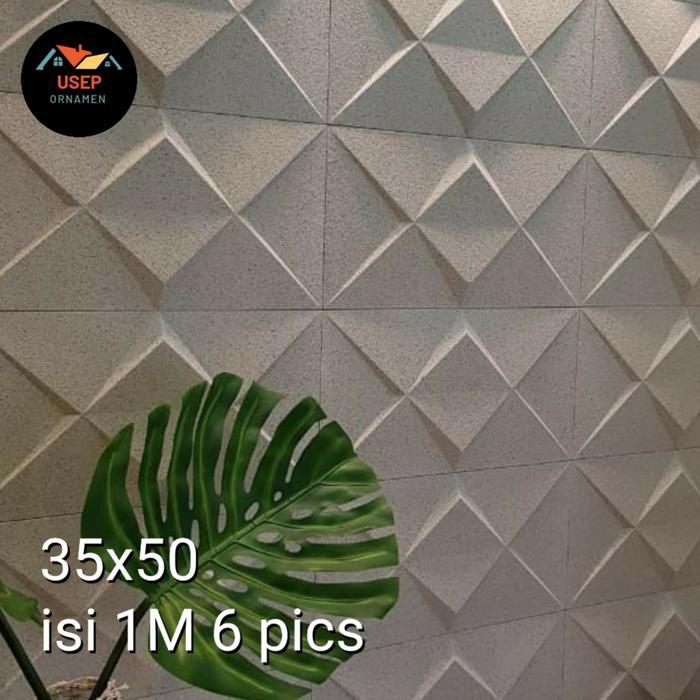 ornamen 3D beton tempelan dinding aksesoris dinding mewah