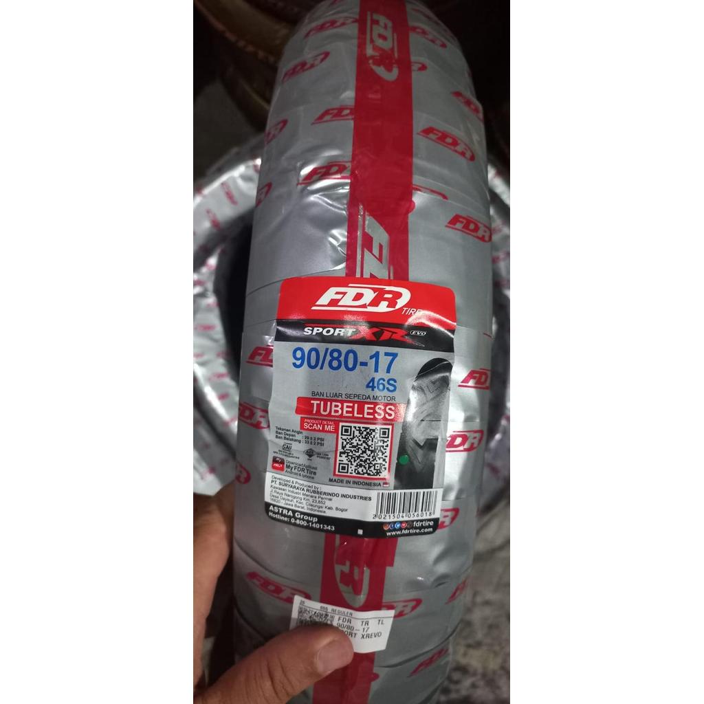 FDR XR EVO Ring 17 Ukuran 80/80 90/80 Ban Motor Ring 17 Ban Motor Tubles