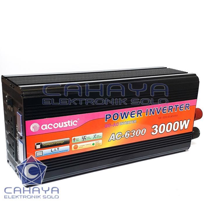 Inverter Sinus 3000w 12V + Charger Acoustic Accu aki Batere PSW Sine