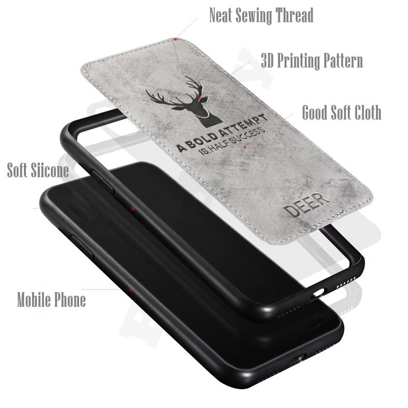 Luxury Deer Cloth Case For Vivo V17 Russia V17 Neo V15 Pro V20 SE X50 Y17 Y19 Y20 Y30 Global Rugged 