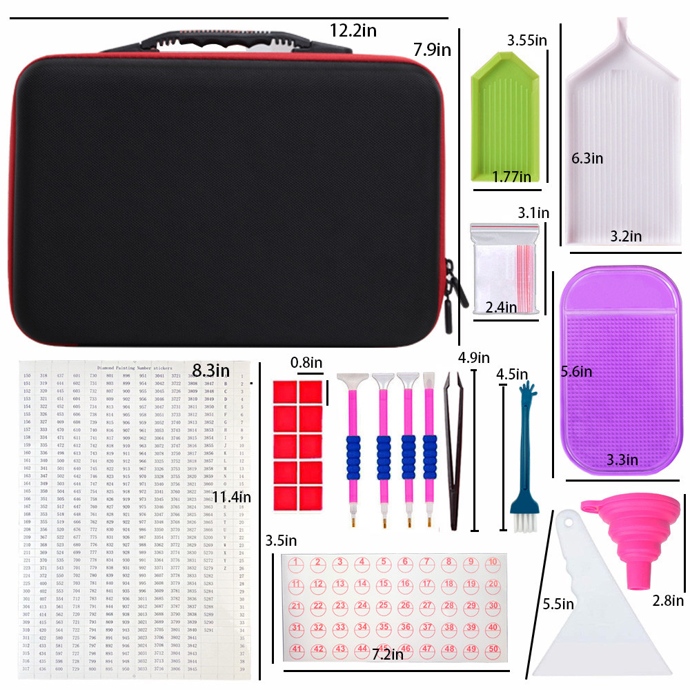 30/60 Bottles Beads Storage Container 5d Diamond Painting Accessories Portable Storage Box  Diy Diam