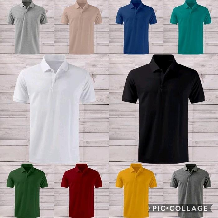 PROMO (GGV) KAOS POLO POLOS // KAOS KERAH // KAOS WANGKI DESAIN STYLISH BAHAN BERKUALITAS