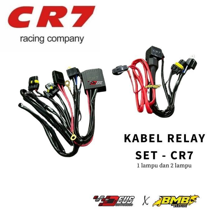 CR7 - Kabel Relay set Lampu HID Projie Projector Biled LED H4 Motor Mobil