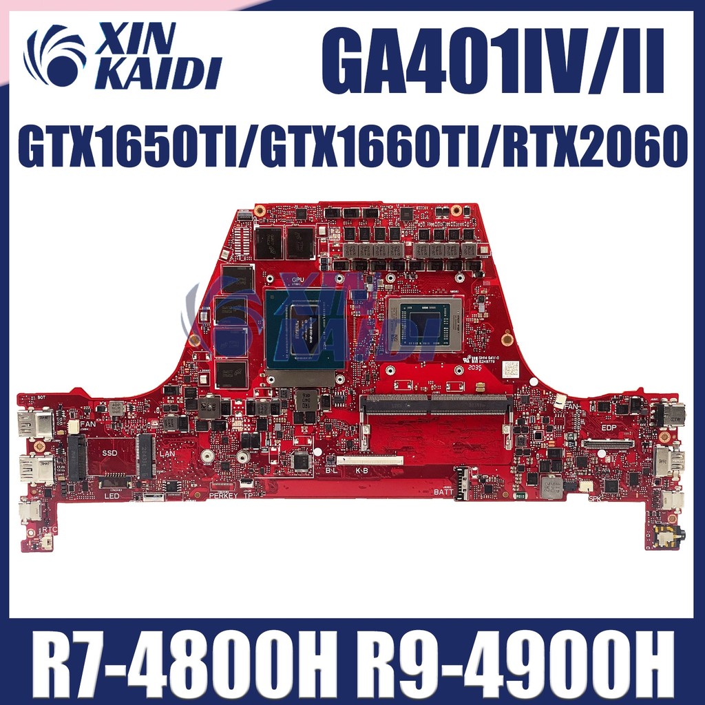 GA401IV Laptop Motherboard For ROG Zephyrus G14 GA401I GA401II Mainboard R7-4800H R9-4900H GTX1650TI