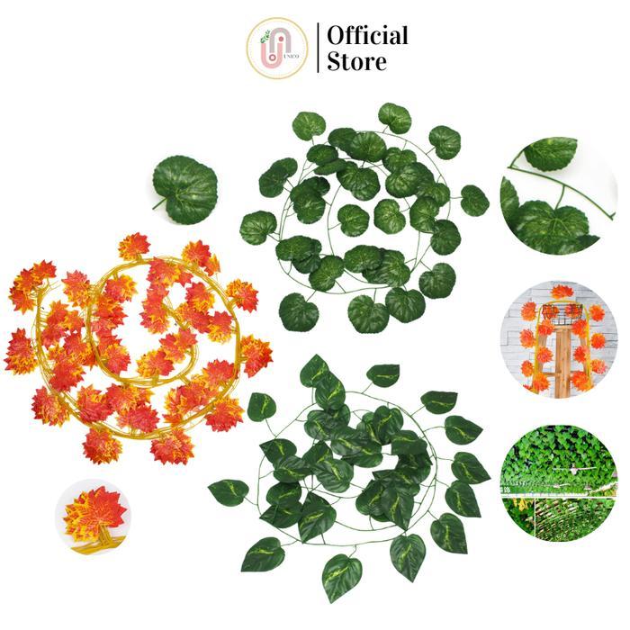 Tanaman Hias Daun Rambat Plastik Dekorasi Indoor Outdoor Artificial