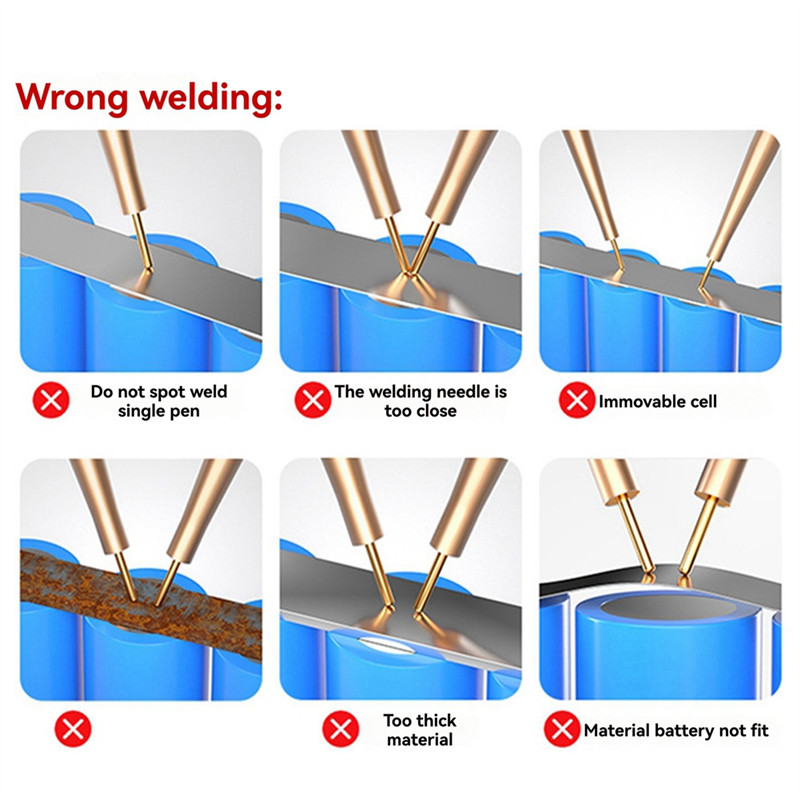 Hrbaj-Portable Handheld Spot Welder 99 Gear Adjustable Battery Welder Household Spot Welding