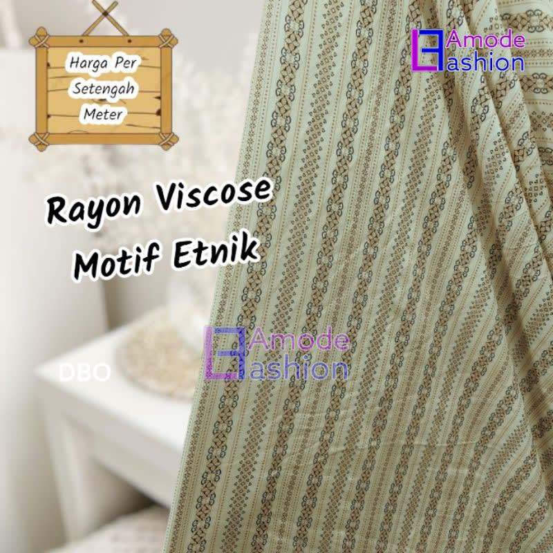 Kain Rayon Viscose Motif Etnik