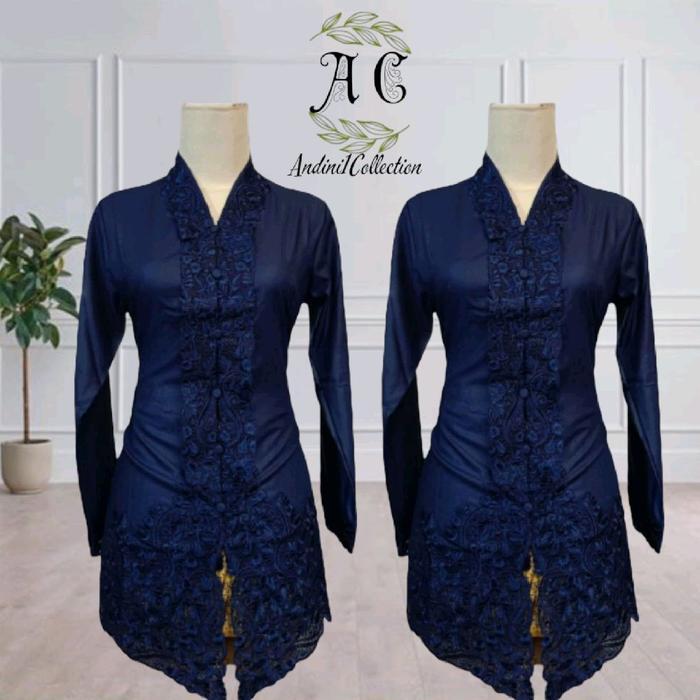 [Voucher] Andini Collection Atasan Encim Jumbo Ld 140 Kebaya Encim Bordir Senada Dress Wanita Katun