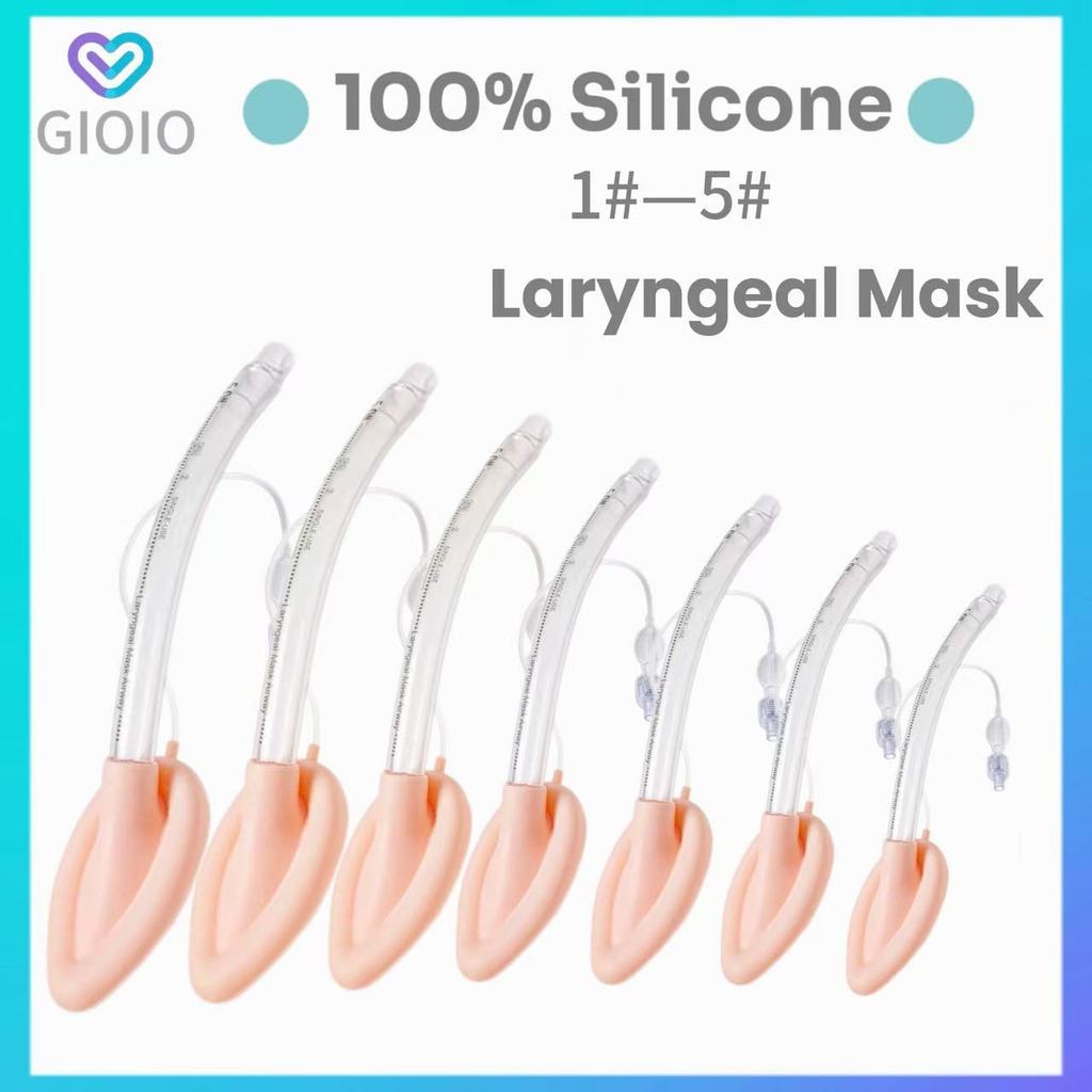 100% Silicone Laryngeal Mask Airway Medical Anesthesia Breathing Mask Cushion Laryngeal Masks for