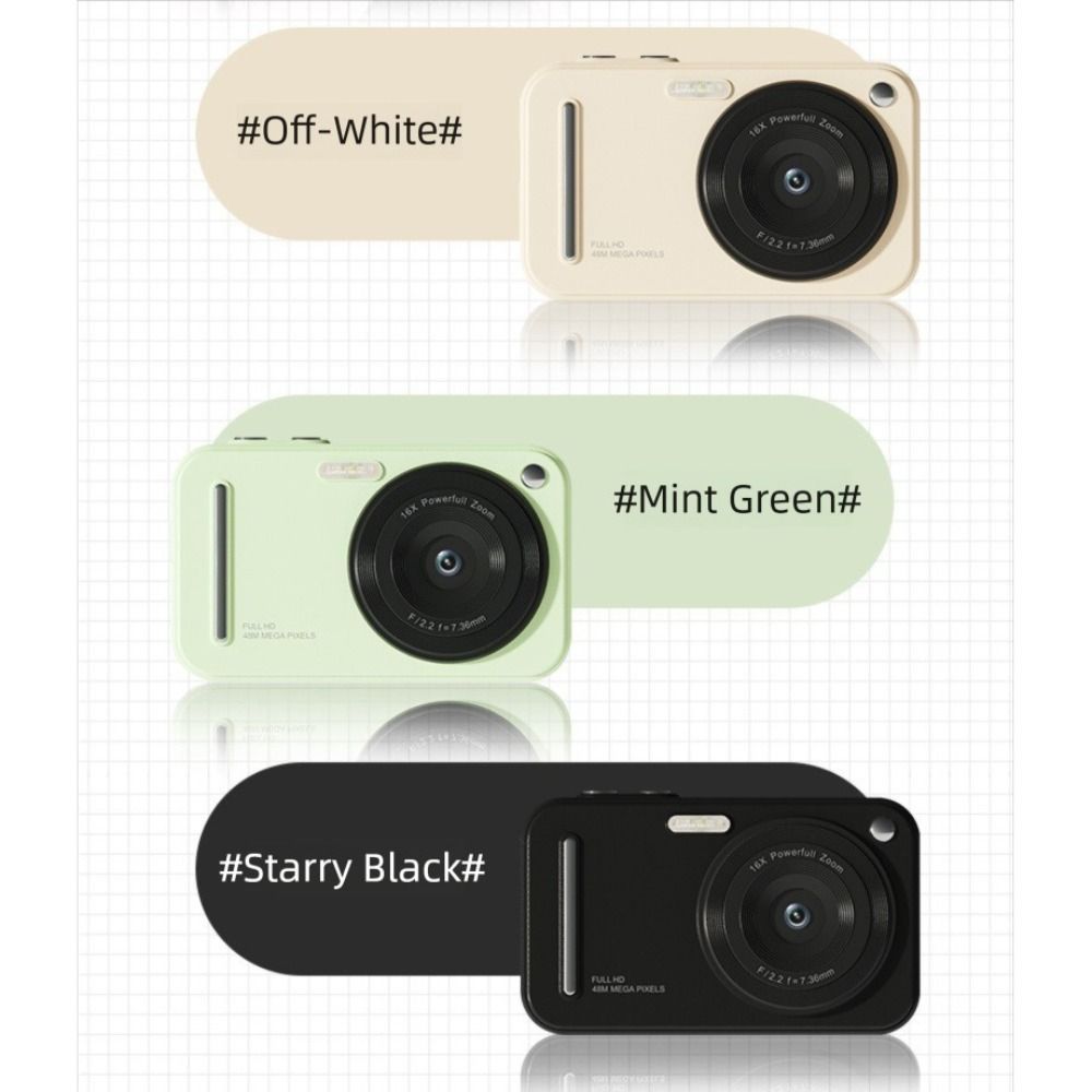 48Mp Resolution Digital Camera Anti-Shake Fhd 1080P 48Mp Fhd 1080P Camera Compact Size Portable