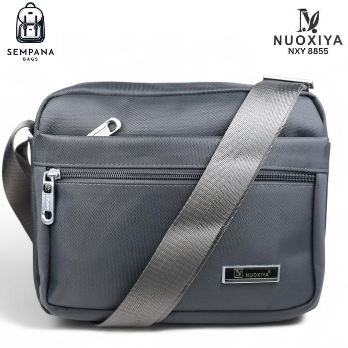 NUOXIYA NXY 8855 Tas Selempang Serbaguna / Messenger Bag Warna Abu - Abu Unisex