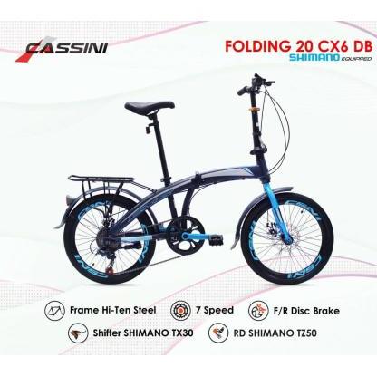 Sepeda Lipat Trex Cassini 7 speed 20 inch murah SNI