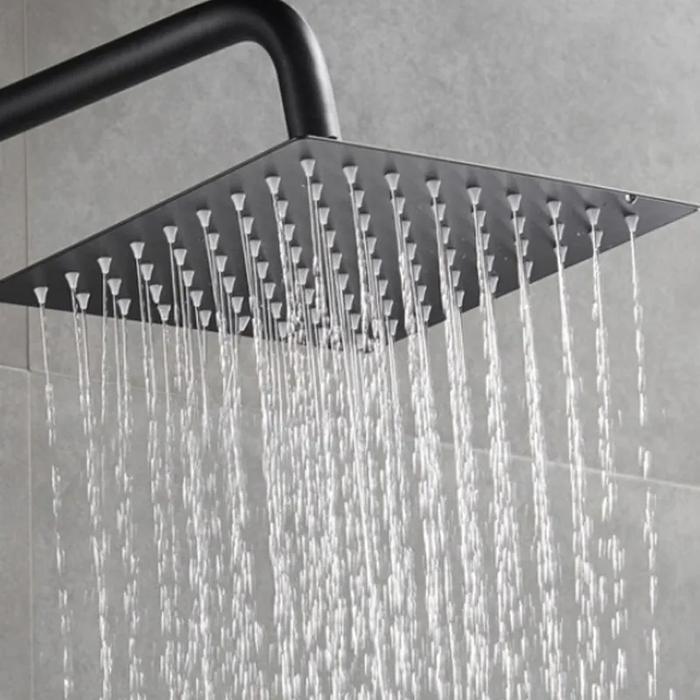 Shower Tiang Coulumn Set Panas Dingin Hitam Black Carlo Fiotini