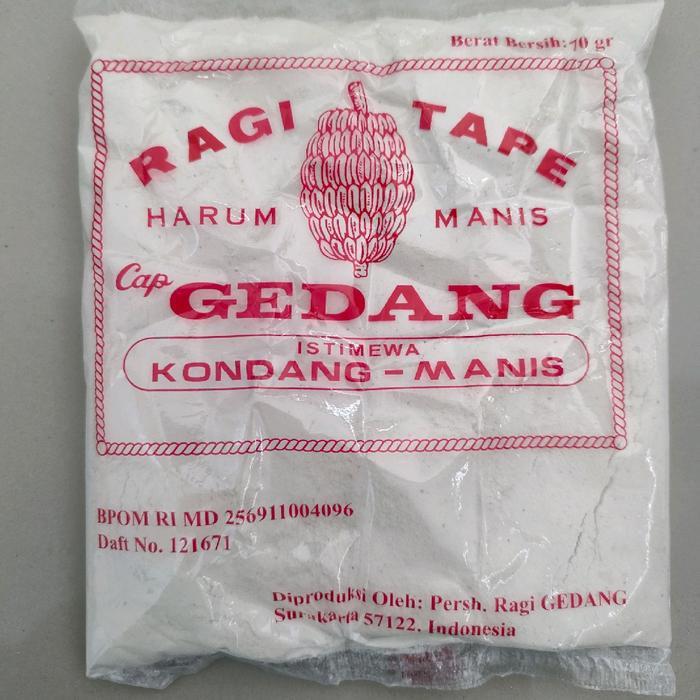 gzh3- Ragi Tape Singkong Cap Gedang 1 Pack Isi 10 Sachet