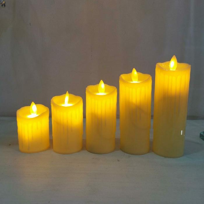 Lilin LED Plastik Swing Candle / Lilin Elektrik Leleh / Lilin LED