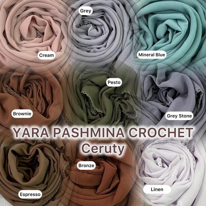 TERMURAH Restu Anggraini - Yara Pashmina Crochet