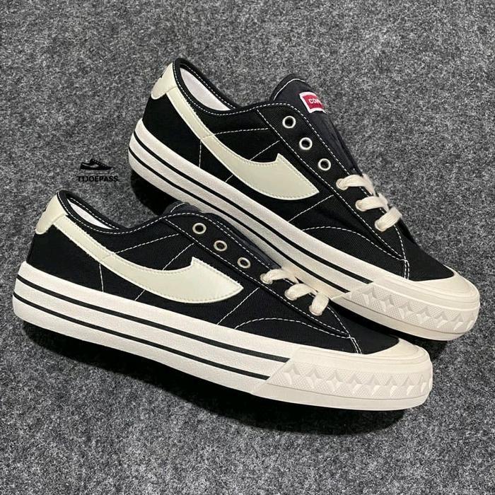 sepatu kompas gazelle low black white sneakers pria wanita kekinian shoes compass