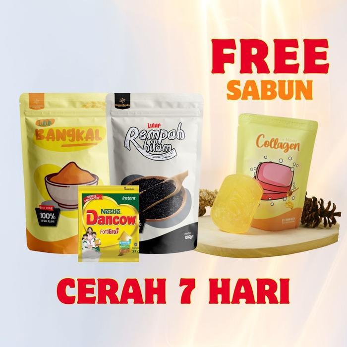 New PAKET PUT1H (lulur bangkal + rempah) mencerahkan kunyit bangkal Lulur Pemutih