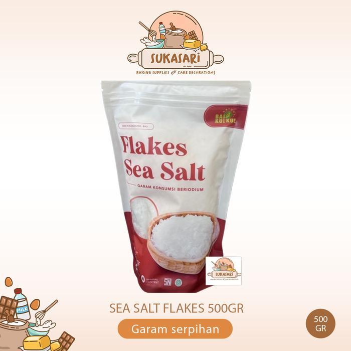 Sea Salt Flakes 500Gr Garam Serpihan Kasar Bali Kulkul Berkualitas