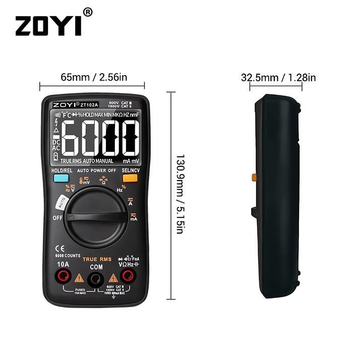 uzd6- Zoyi Zt102A Upgrade Auto Multimeter Digital Avometer Multitester Ori