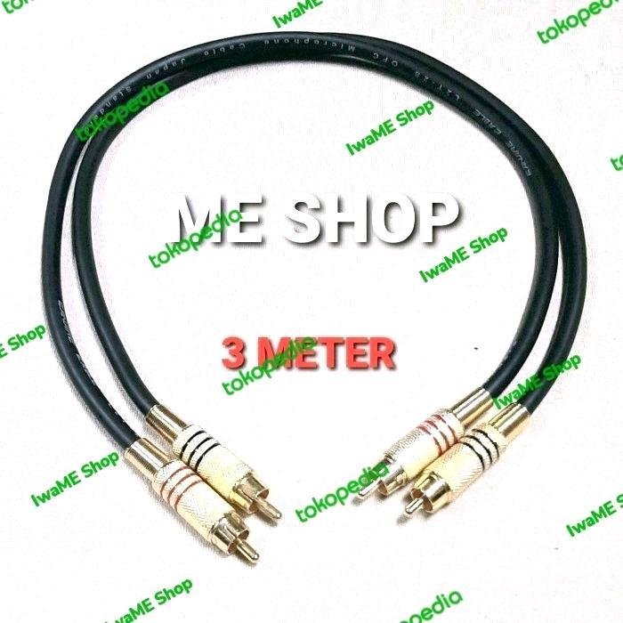 murahJaminan- Kabel Jack Rca Pendek - Kabel Canare Rca Gold Set