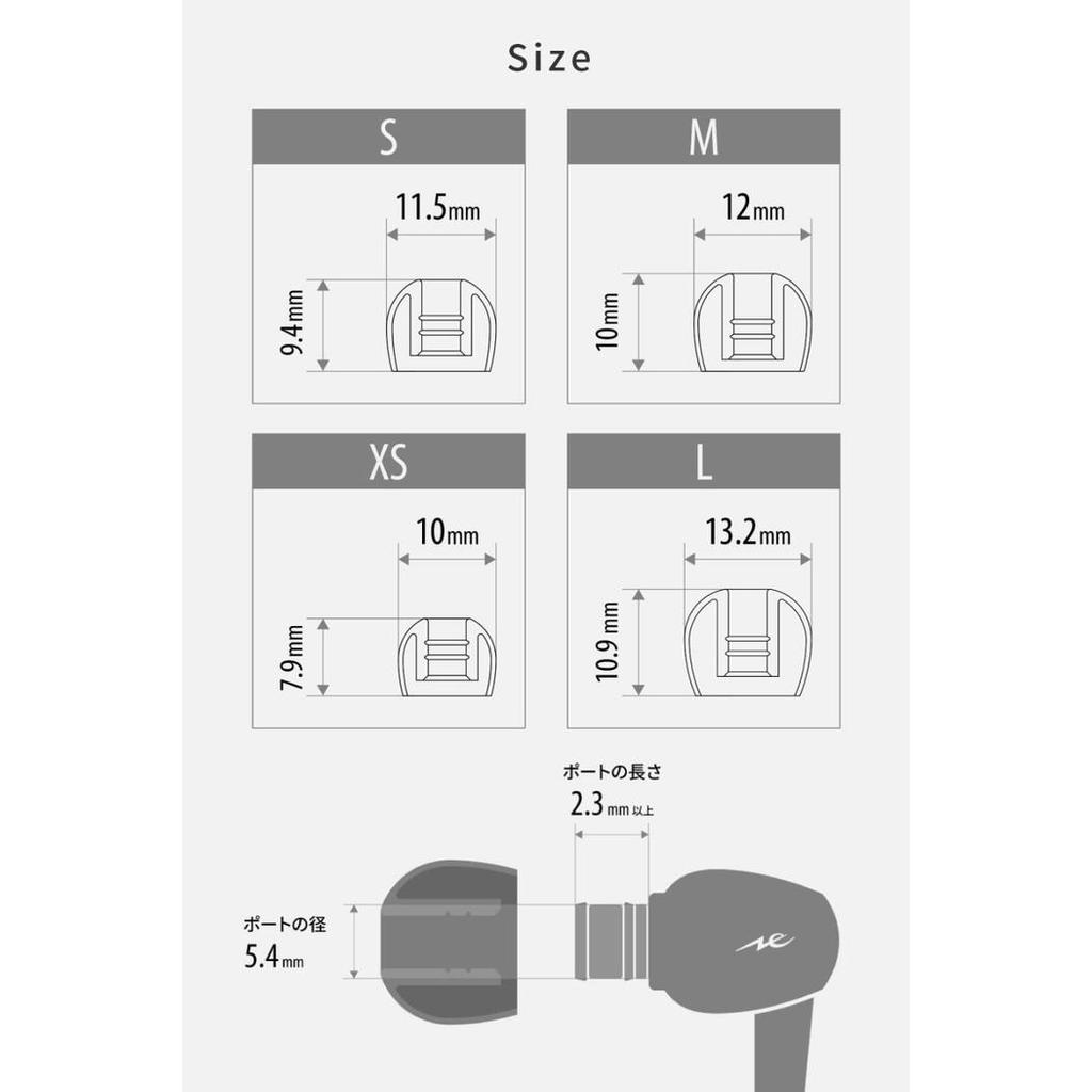 adra- (Per Pasang) Radius Deep Mount Earpiece - Earphone Tips Eartips Eartip