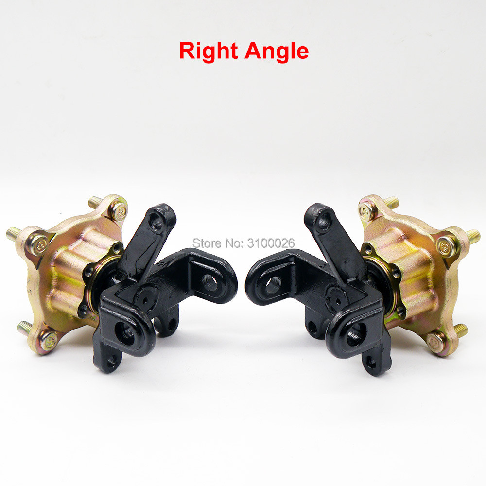1Set Steering Strut Knuckle Spindles With Brake Disc Wheel Hubs Fit For China Atv 110Cc 125Cc 150Cc