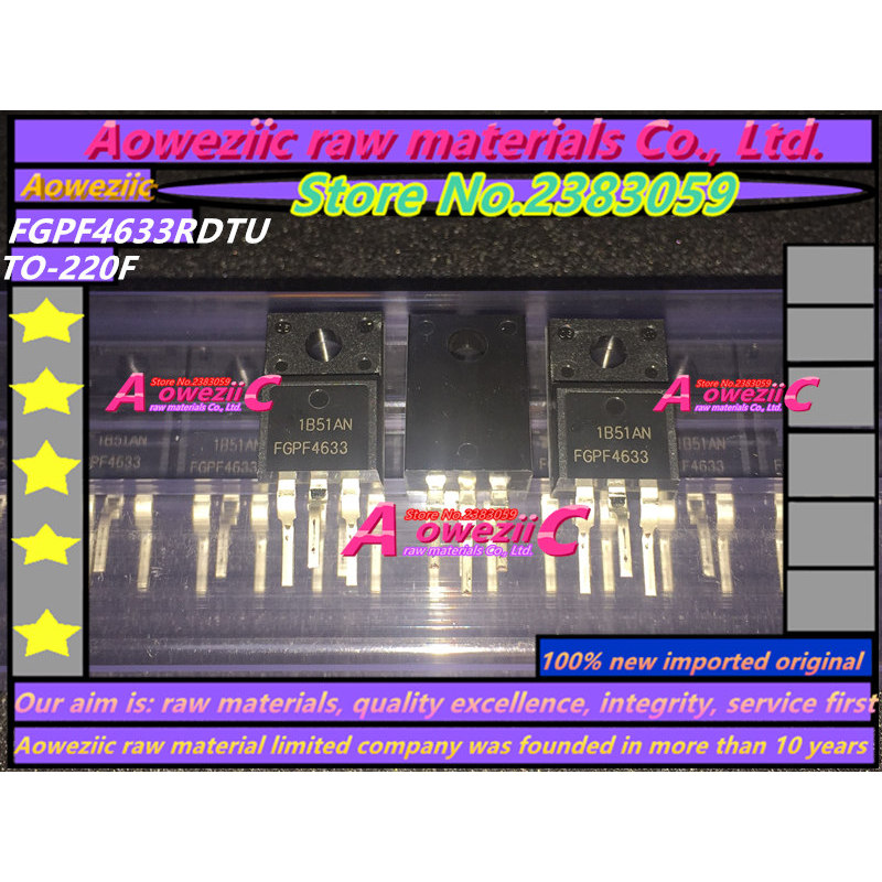 Aoweziic 100% New Imported Original Fgpf4633Rdtu Fgpf4633Tu Fgpf4633 To-220F Igbt High Speed Switch
