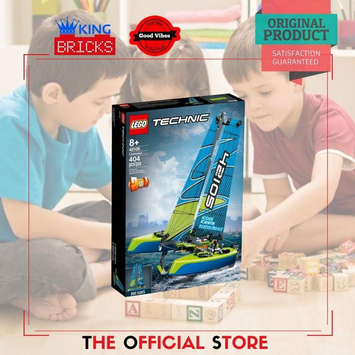 LEGO Original TECHNIC 42105 Catamaran - Mainan Anak Tehnik Edukasi