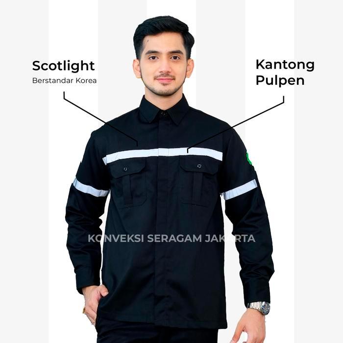 Jumbo - Baju Wearpack Kemeja Safety K3 Proyek Tambang Lengan Panjang