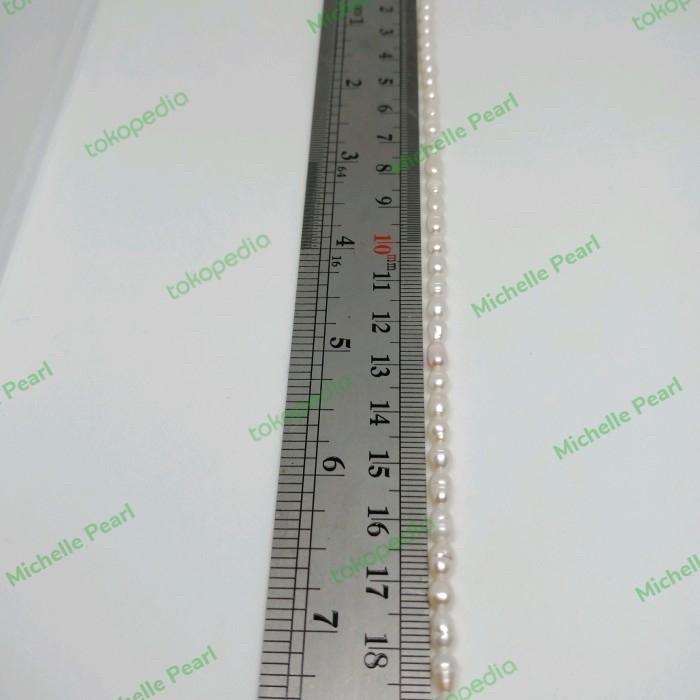 e64c- Mutiara Air Tawar Oval 3-4Mm (38Cm) (50)