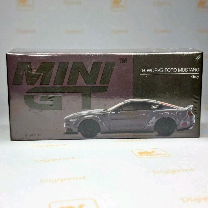 Mini GT Ford Mustang LB Works LBWK Grey MiniGT