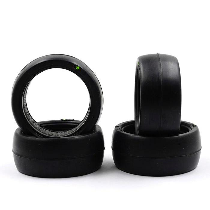 34405 Rj Ride 60Mm Size 60A Belted Tires 4 Pcs For 1/10 M-Chassis